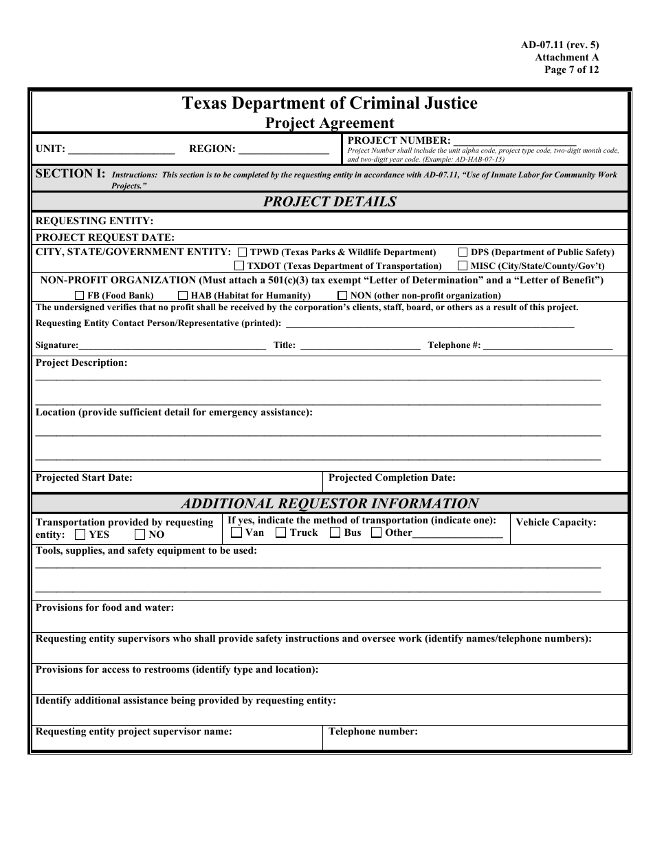 Use of Offender Labor for Community Work Projects - Texas, Page 7