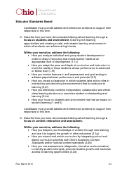 Form C Master Teacher Application/Narrative - Ohio, Page 4