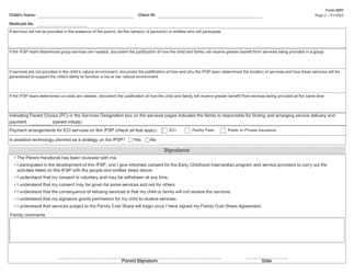 Form 4207 Individualized Family Service Plan (Ifsp) Services Pages - Texas, Page 2