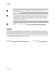 Form T-9062 Statement and Declaration of Conflict of Interest Form - City of San Jose, California, Page 2