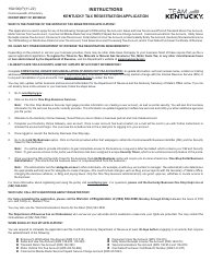 Form 10A100 Kentucky Tax Registration Application - Kentucky, Page 17