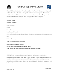 Unit Occupancy Survey - City of Los Angeles, California, Page 2