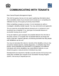 Document preview: Unit Occupancy Survey - City of Los Angeles, California