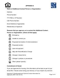 Appendix 8 Supplemental and Optional Contact Information for Applicants - City of Los Angeles, California, Page 2