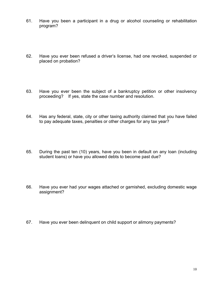 Application for Oklahoma Judicial Vacancy - Oklahoma, Page 10