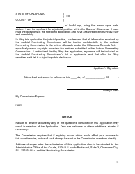 Application for Oklahoma Judicial Vacancy - Oklahoma, Page 13