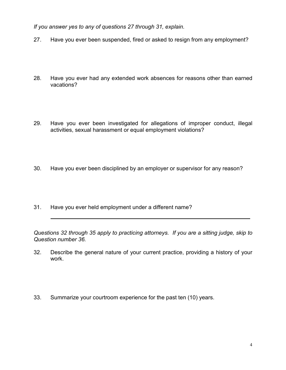 Application for Oklahoma Judicial Vacancy - Oklahoma, Page 4