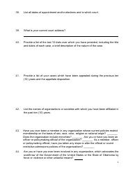 Application for Oklahoma Judicial Vacancy - Oklahoma, Page 6