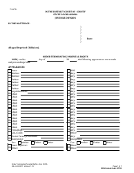 Document preview: Form OK-J-UO-0011 Order Terminating Parental Rights - Oklahoma