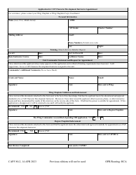 Document preview: CAP Form 80-2 Application for CAP Character Development Instructor Appointment