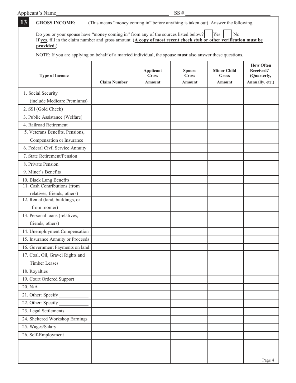 Form 211 Application for Medicare Savings Programs - Alabama, Page 6