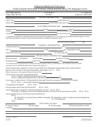 Document preview: Form 410-D Child Growth Hormone/Chronic Renal Insufficiency Pa Request Form - Alabama