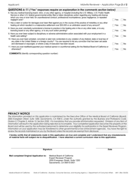 Form MR-1 Midwife Reviewer Original Application - California, Page 2