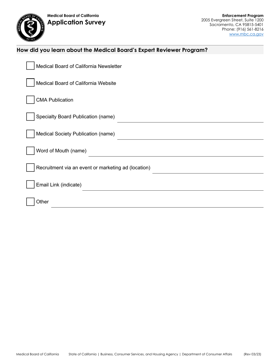 Form MR-1 Midwife Reviewer Original Application - California, Page 3