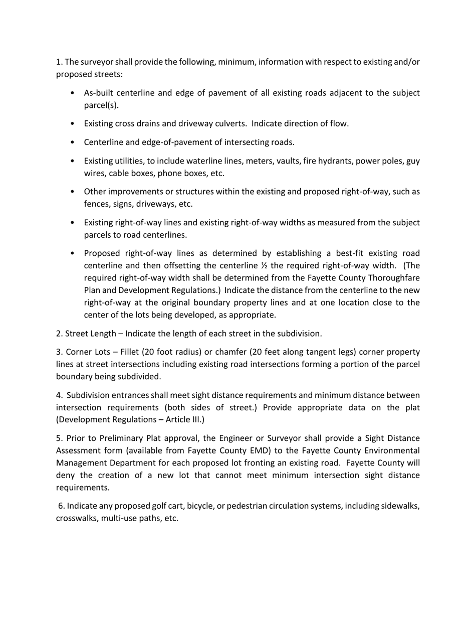 Preliminary Plat Checklist - Fayette County, Georgia (United States), Page 3