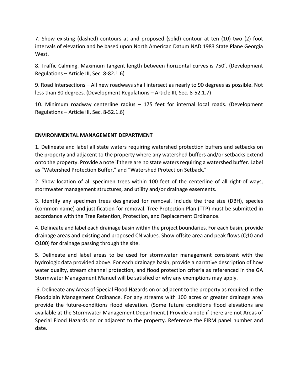 Preliminary Plat Checklist - Fayette County, Georgia (United States), Page 4