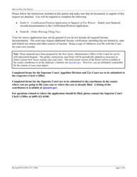 Form 11208 Certification/Petition/Application in Support of a Fee Waiver - New Jersey, Page 2