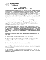 Form TC0002 Military Affidavit (Under 50 U.s.c. 3931) - Massachusetts, Page 3