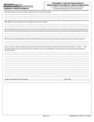 Form DWS-ARK-ETA-81 Supplement to Application for Disaster Unemployment Assistance Self-employed Individuals - Arkansas (English/Spanish), Page 3