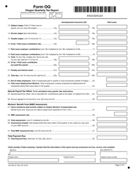 Form OQ (150-206-521) Oregon Quarterly Tax Report - Oregon, Page 2