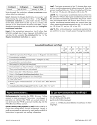 Instructions for Form OR-21-EST, 150-107-115 Oregon Pass-Through Entity Elective Tax Estimated Payment - Oregon, Page 3