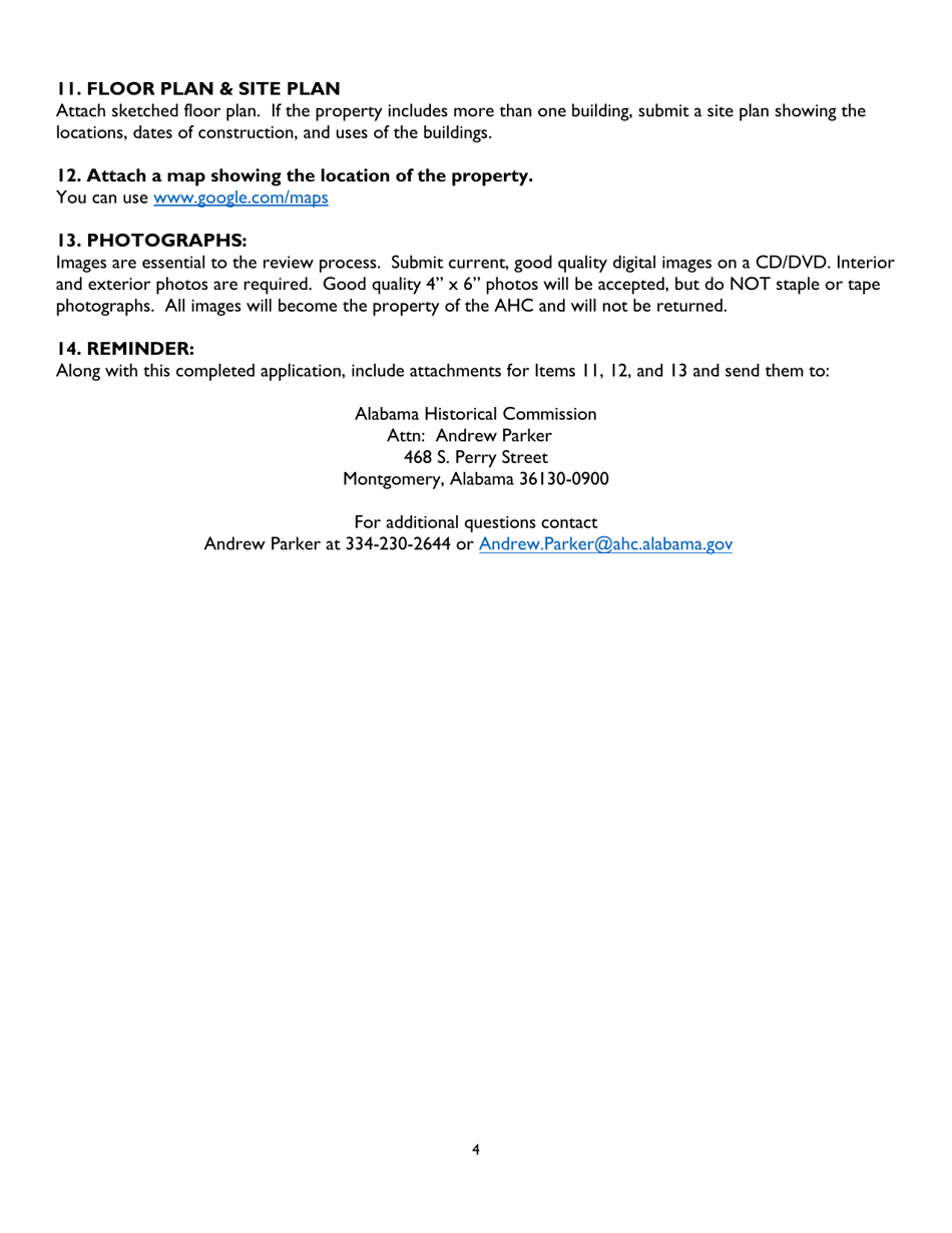Alabama Register of Landmarks and Heritage Application - Alabama, Page 4