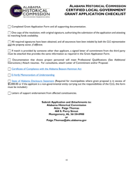 Certified Local Government Grant Application - Alabama, Page 10