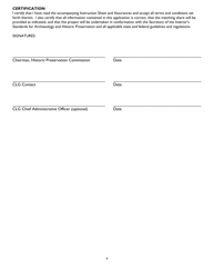 Certified Local Government Grant Application - Alabama, Page 9