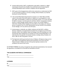 Photograph and Video Use License Agreement - Alabama, Page 2