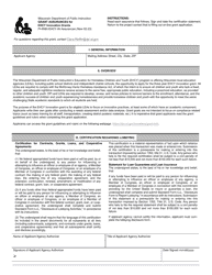 Form PI-9580-EHCY-IN Grant Assurances for Ehcy Innovation Grants - Wisconsin