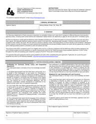 Form PI-9580-EHCY-CG Grant Assurances for Ehcy Compliance Grants - Wisconsin