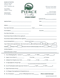 Document preview: Zoning Permit Application - Pierce Township, Ohio
