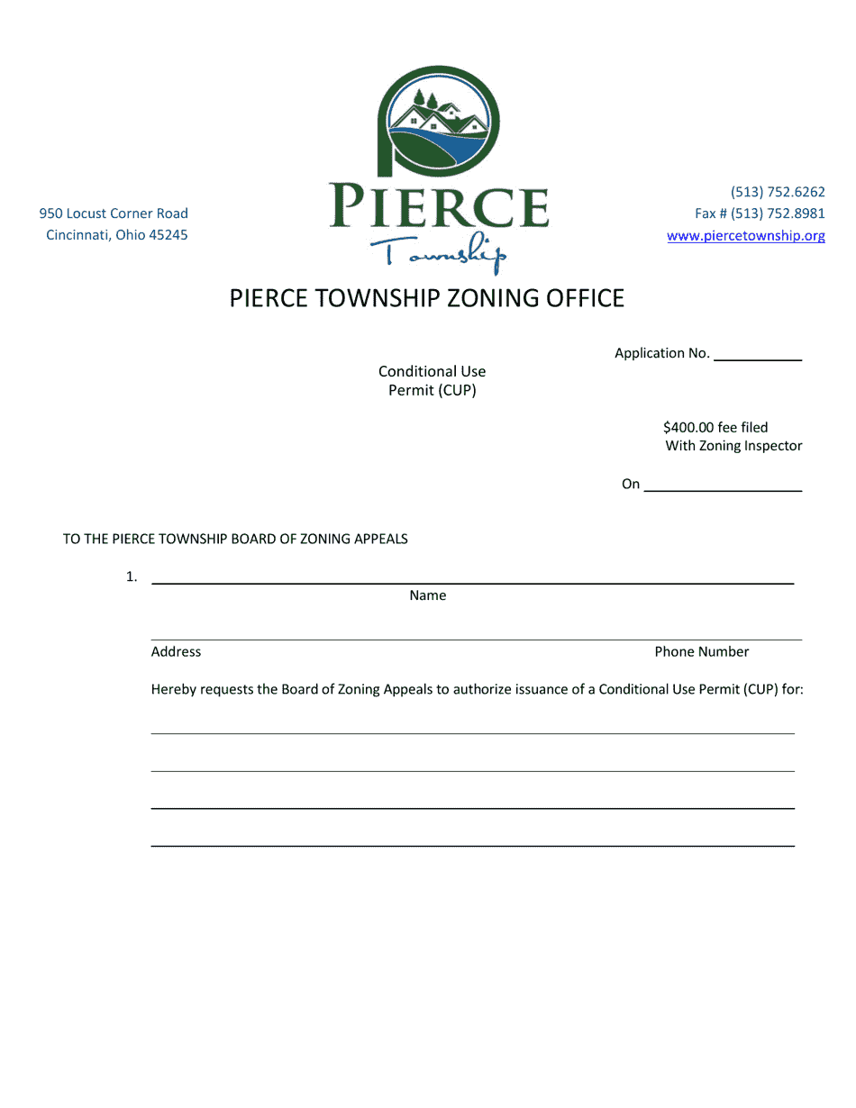 Conditional Use Permit (Cup) - Pierce Township, Ohio, Page 1