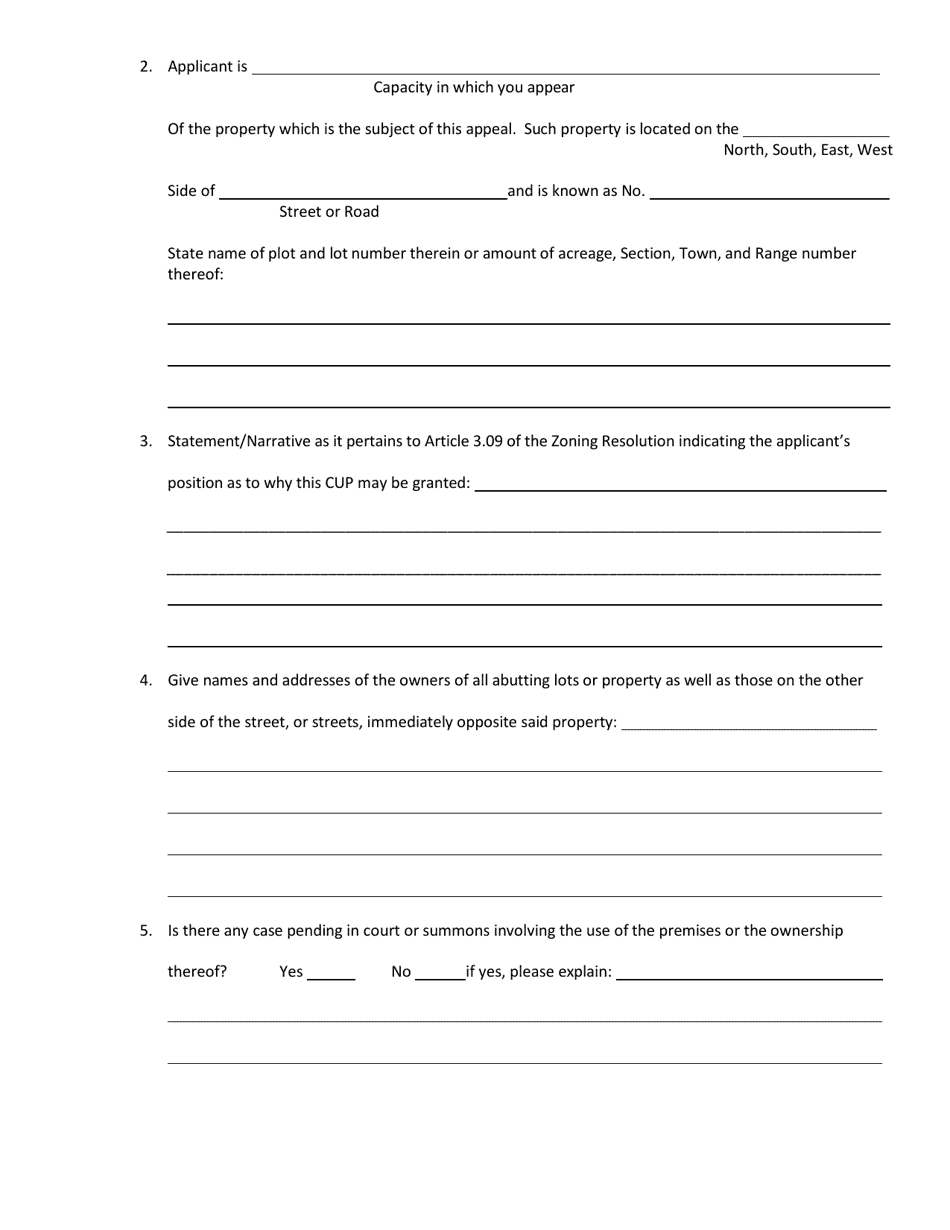 Pierce Township, Ohio Conditional Use Permit (Cup) - Fill Out, Sign ...