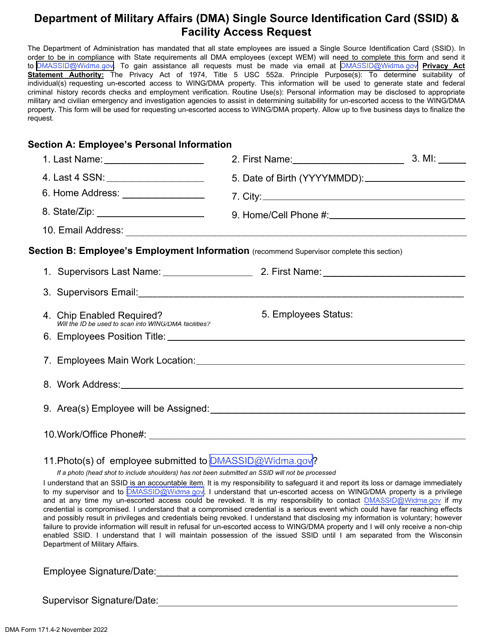 DMA Form 171.4-2  Printable Pdf