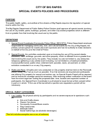 Special Events Application - City of Big Rapids, Michigan, Page 6