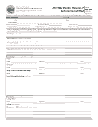 Document preview: Form PLG-270 Alternate Design, Material or Construction Method - Santa Cruz County, California