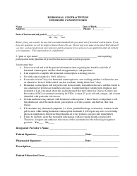 Hormonal Contraception Informed Consent Form - New Mexico