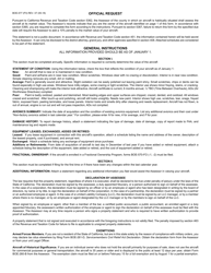 Form BOE-577 Aircraft Property Statement - Santa Cruz County, California, Page 3