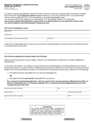Document preview: Form JD-JA-47 Request for Medical Disqualification From Jury Service - Connecticut
