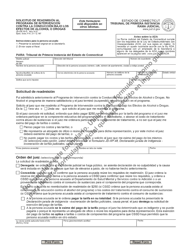 Form JD-CR-191 Pretrial Impaired Driving Intervention Program Request for Reinstatement - Connecticut (English/Spanish), Page 2