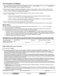 Form JD-CR-189 Pretrial Impaired Driving Intervention Program Application - Connecticut, Page 2