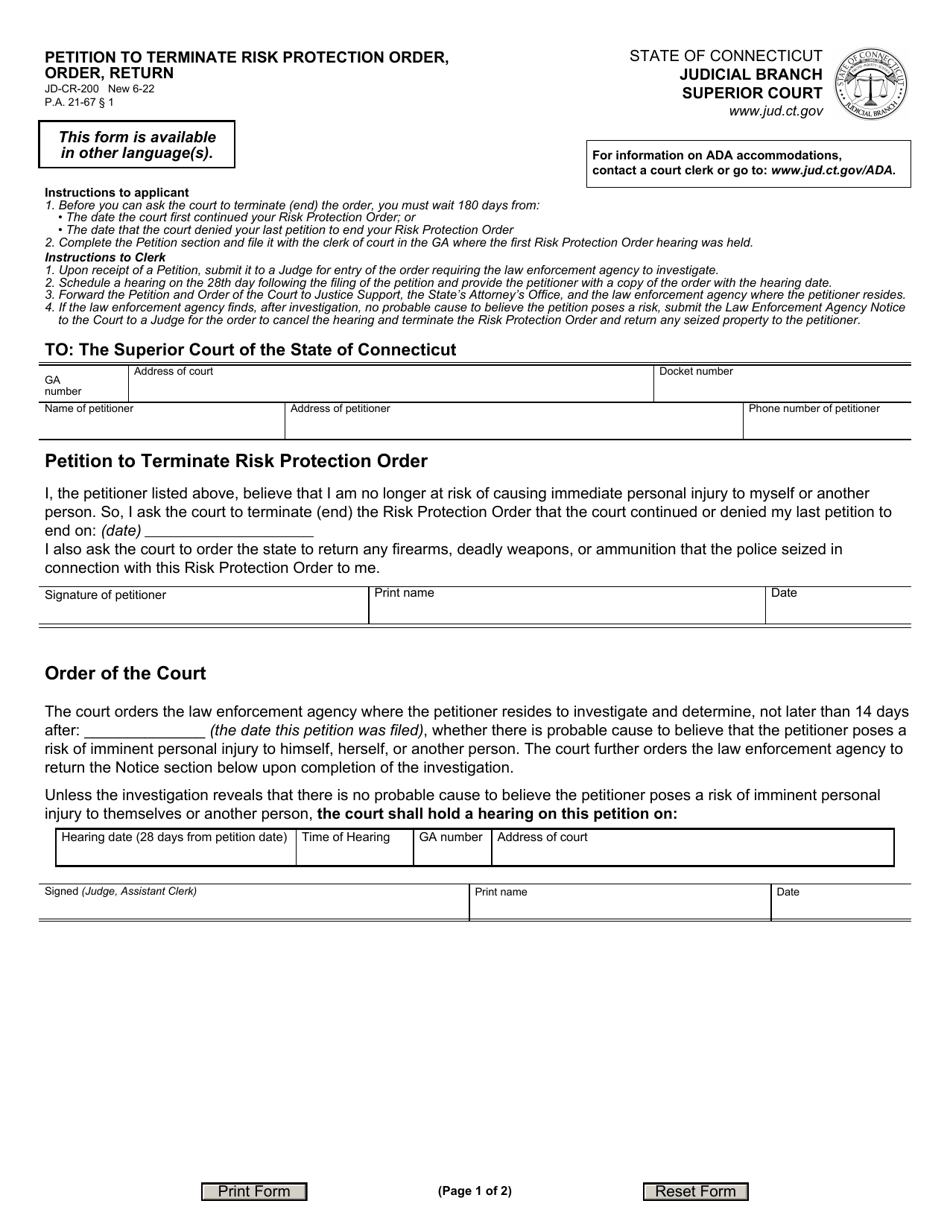 Form JDCR200 Fill Out, Sign Online and Download Fillable PDF, Connecticut Templateroller