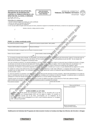 Form JD-CR-193 Notice of Application for Pretrial Impaired Driving Intervention Program - Connecticut (English/Spanish), Page 2