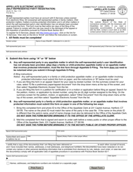 Document preview: Form JD-AC-15 Appellate Electronic Access (Self-represented Party Registration) - Connecticut