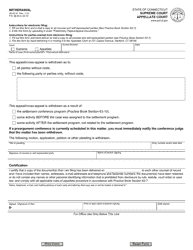 Document preview: Form JD-AC-8 Withdrawal - Connecticut