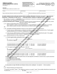 Document preview: Form JD-FM-172PT Dissolution/Legal Separation Agreement - Connecticut (Portuguese)