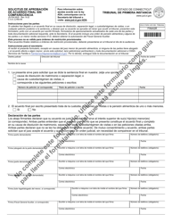 Document preview: Formulario JD-FM-282S Solicitud De Aprobacion De Acuerdo Final Sin Comparecencia - Connecticut (Spanish)