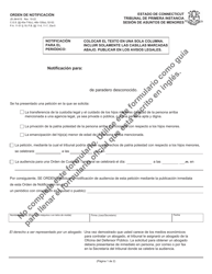 Document preview: Formulario JD-JM-61S Orden De Notificacion - Connecticut (Spanish)