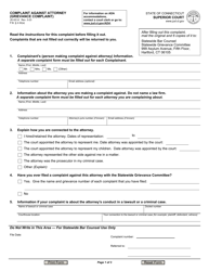 Form JD-GC-6 Complaint Against Attorney (Grievance Complaint) - Connecticut, Page 3